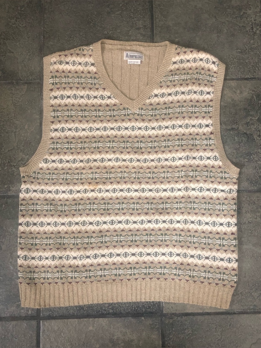 Vintage 90s Aeropostale Knit Sweater Vest Size Men’s XL